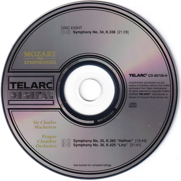 Wolfgang Amadeus Mozart - The Symphonies (10x CD Telarc ‎– CD 80729) | USED Near Mint (NM or M-) Near Mint (NM) - CLASSICAL / USED *NEAR MINT*