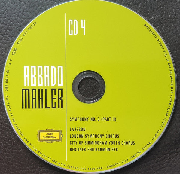 Gustav Mahler - Mahler - Abbado (CD BOXSET Deutsche Grammophon ‎– 00289 479 3204, Deutsche Grammophon ‎– 479 3204, Universal ‎– 479 3204) | NEW Near Mint (NM) Near Mint (NM) - CLASSICAL / USED *NEAR MINT*