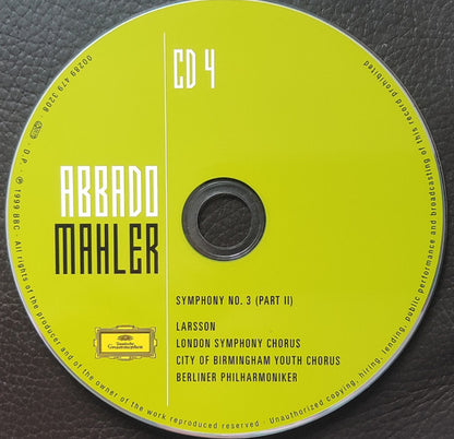 Gustav Mahler - Mahler - Abbado (CD BOXSET Deutsche Grammophon ‎– 00289 479 3204, Deutsche Grammophon ‎– 479 3204, Universal ‎– 479 3204) | NEW Near Mint (NM) Near Mint (NM) - CLASSICAL / USED *NEAR MINT*