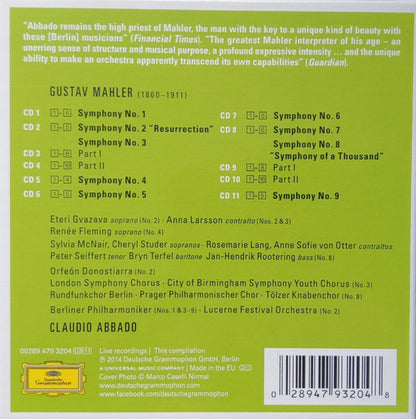 Gustav Mahler - Mahler - Abbado (CD BOXSET Deutsche Grammophon ‎– 00289 479 3204, Deutsche Grammophon ‎– 479 3204, Universal ‎– 479 3204) | NEW Near Mint (NM) Near Mint (NM) - CLASSICAL / USED *NEAR MINT*