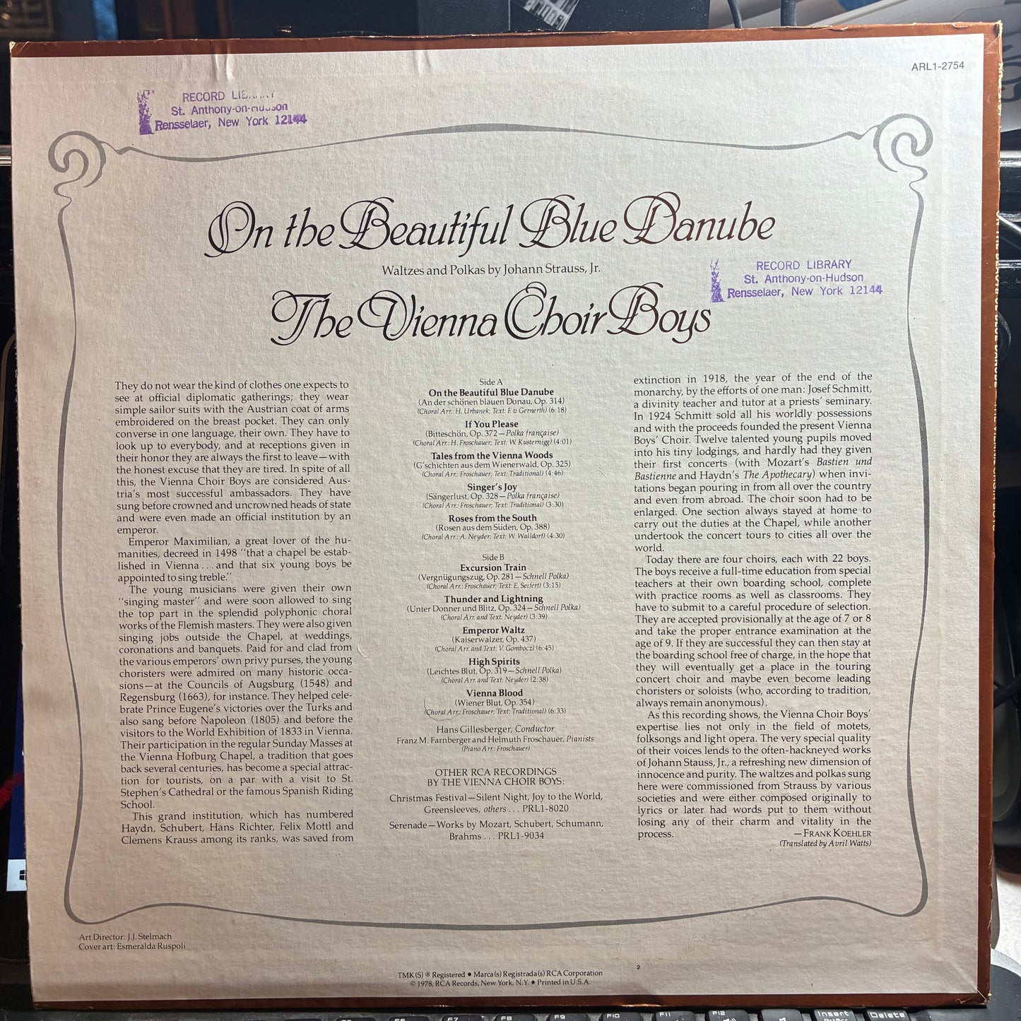 On The Beautiful Blue Danube: Waltzes And Polkas By Johann Strauss, Jr (VINYL) | Near Mint (NM or M-) Excellent (EX) - CLASSICAL / USED *NEAR MINT*
