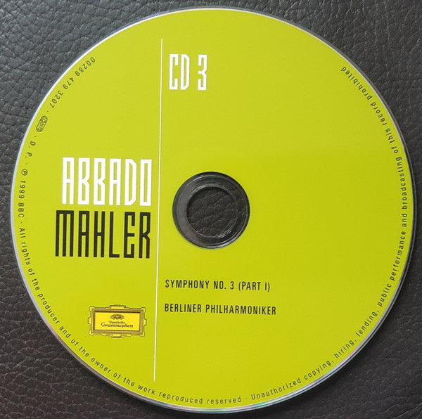 Gustav Mahler - Mahler - Abbado (CD BOXSET Deutsche Grammophon ‎– 00289 479 3204, Deutsche Grammophon ‎– 479 3204, Universal ‎– 479 3204) | NEW Near Mint (NM) Near Mint (NM) - CLASSICAL / USED *NEAR MINT*