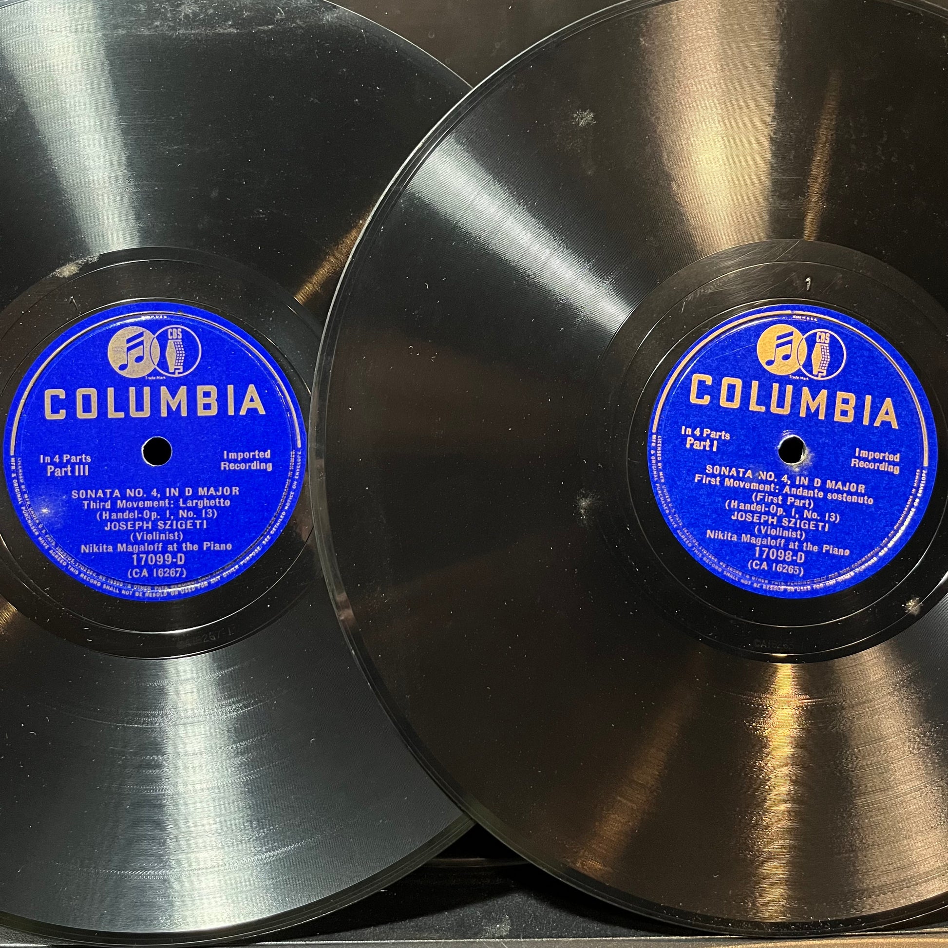 Sonana No. 4 (78RPM 2x10") COLUMBIA 17098 | Near Mint (NM or M-) Generic - CLASSICAL / USED *NEAR MINT*