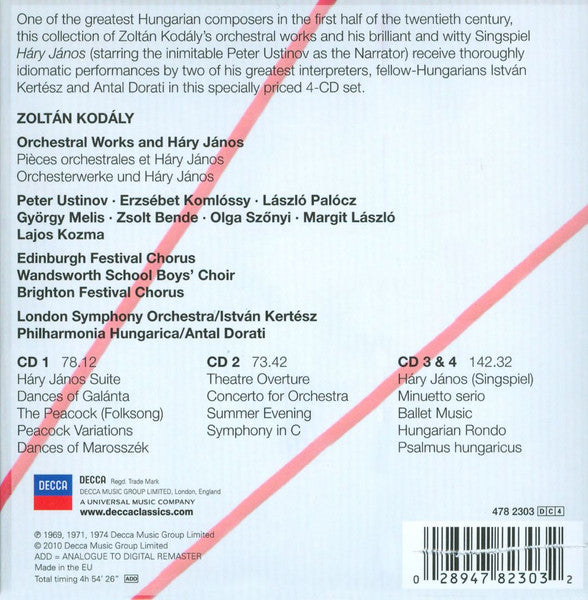Orchestral Works • Háry János (4x CD) | Near Mint (NM or M-) Near Mint (NM) - CLASSICAL / USED *NEAR MINT*