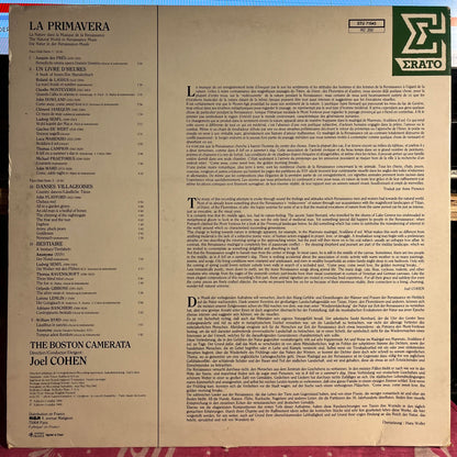 Boston Camerata - La Primavera (La Nature Dans La Musique De La Renaissance) | Near Mint (NM) Near Mint (NM) - CLASSICAL / USED *NEAR MINT*