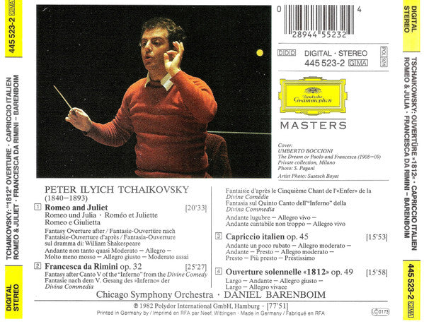 »1812« Overture • Capriccio Italien • Romeo & Juliet • Francesca Da Rimini | Near Mint (NM or M-) Near Mint (NM or M-) -CLASSICAL / USED *NEAR MINT*