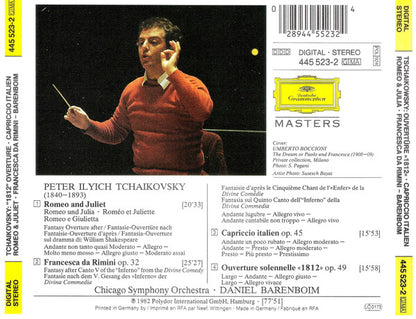 »1812« Overture • Capriccio Italien • Romeo & Juliet • Francesca Da Rimini | Near Mint (NM or M-) Near Mint (NM or M-) -CLASSICAL / USED *NEAR MINT*