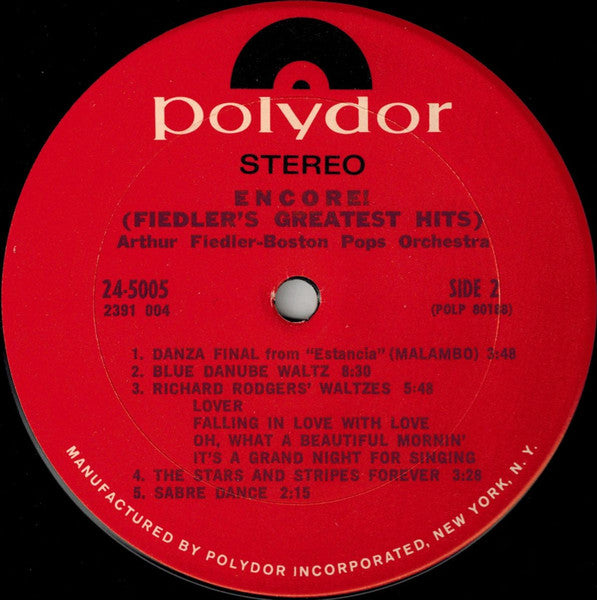 Encore (Fiedler's Greatest Hits) | Near Mint (NM) Excellent (EX)