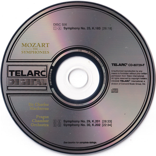 Wolfgang Amadeus Mozart - The Symphonies (10x CD Telarc ‎– CD 80729) | USED Near Mint (NM or M-) Near Mint (NM) - CLASSICAL / USED *NEAR MINT*