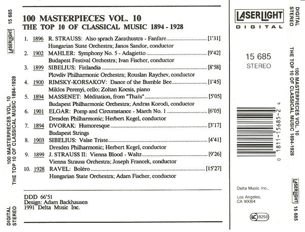 Various - The Top 100 Masterpieces Of Classical Music: 1685-1928 *10XCD BOX* | Near Mint (NM) Near Mint (NM) - CLASSICAL / USED *NEAR MINT*