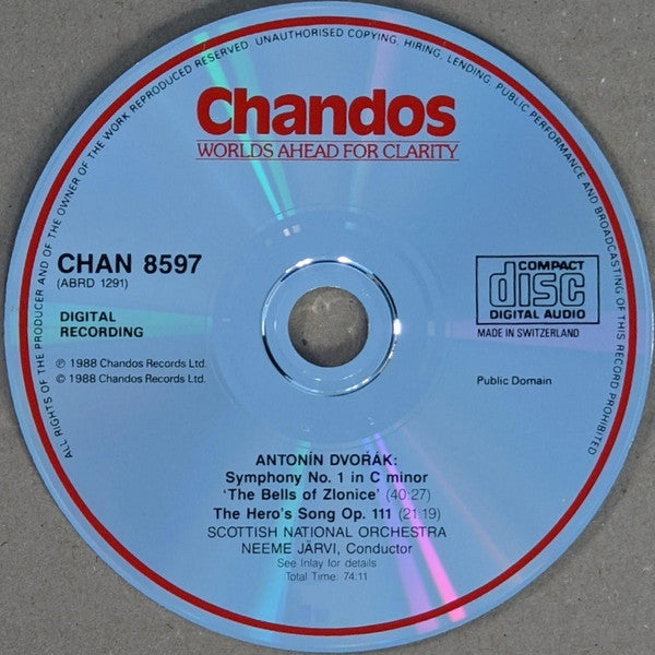 Symphony No. 1 ' The Bells Of Zlonice' - The Hero's Song Symphonic Poem Op. 111 (CD) | Near Mint (NM) Near Mint (NM) - CLASSICAL / USED *NEAR MINT*