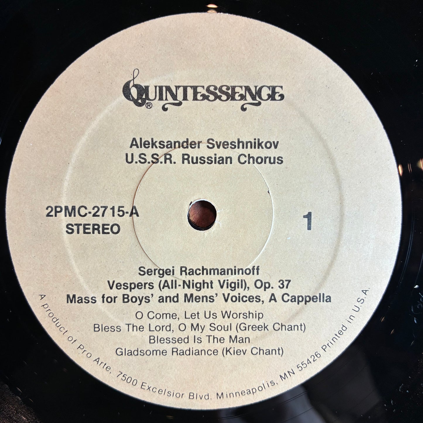 Rachmaninoff Vespers (All-Night Vigil), Op. 37 (2x VINYL) | Near Mint (NM or M-) Very Good Plus Plus (VG++) - CLASSICAL / USED *NEAR MINT*