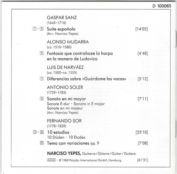 Guitarra Española (CD) | Near Mint (NM) Near Mint (NM) - CLASSICAL / USED *NEAR MINT*