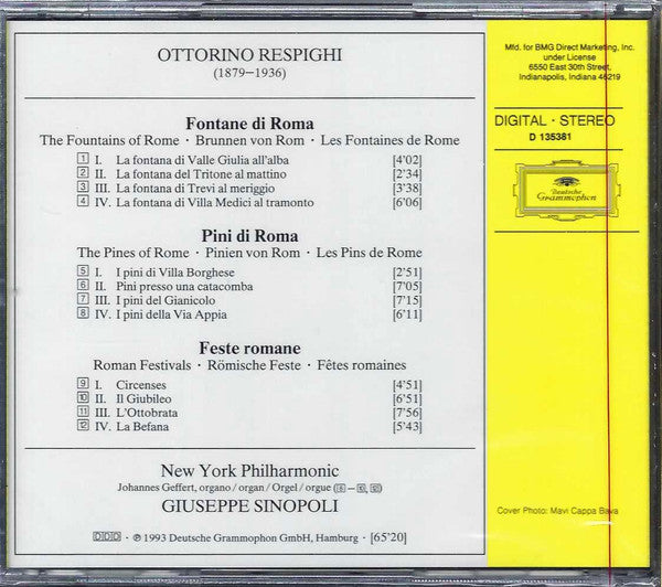 Pini di Roma • Fontane di Roma • Feste Romane (CD) | Near Mint (NM) Near Mint (NM) - CLASSICAL / USED *NEAR MINT*