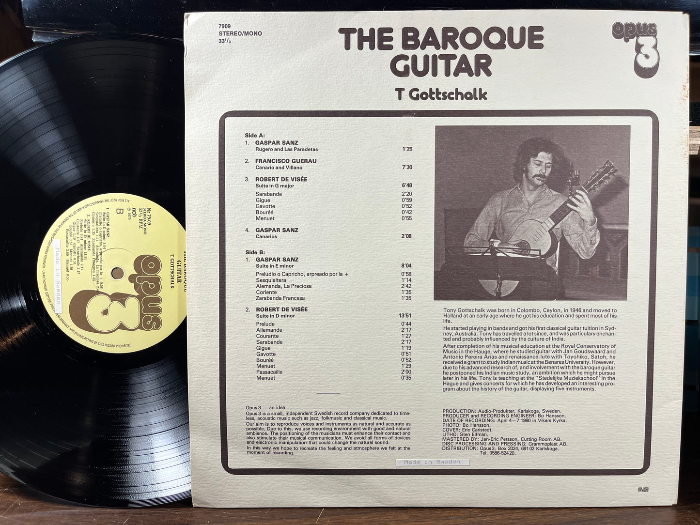 The Baroque Guitar (VINYL) | Near Mint (NM) Excellent+ (EX+) - CLASSICAL / USED *NEAR MINT*