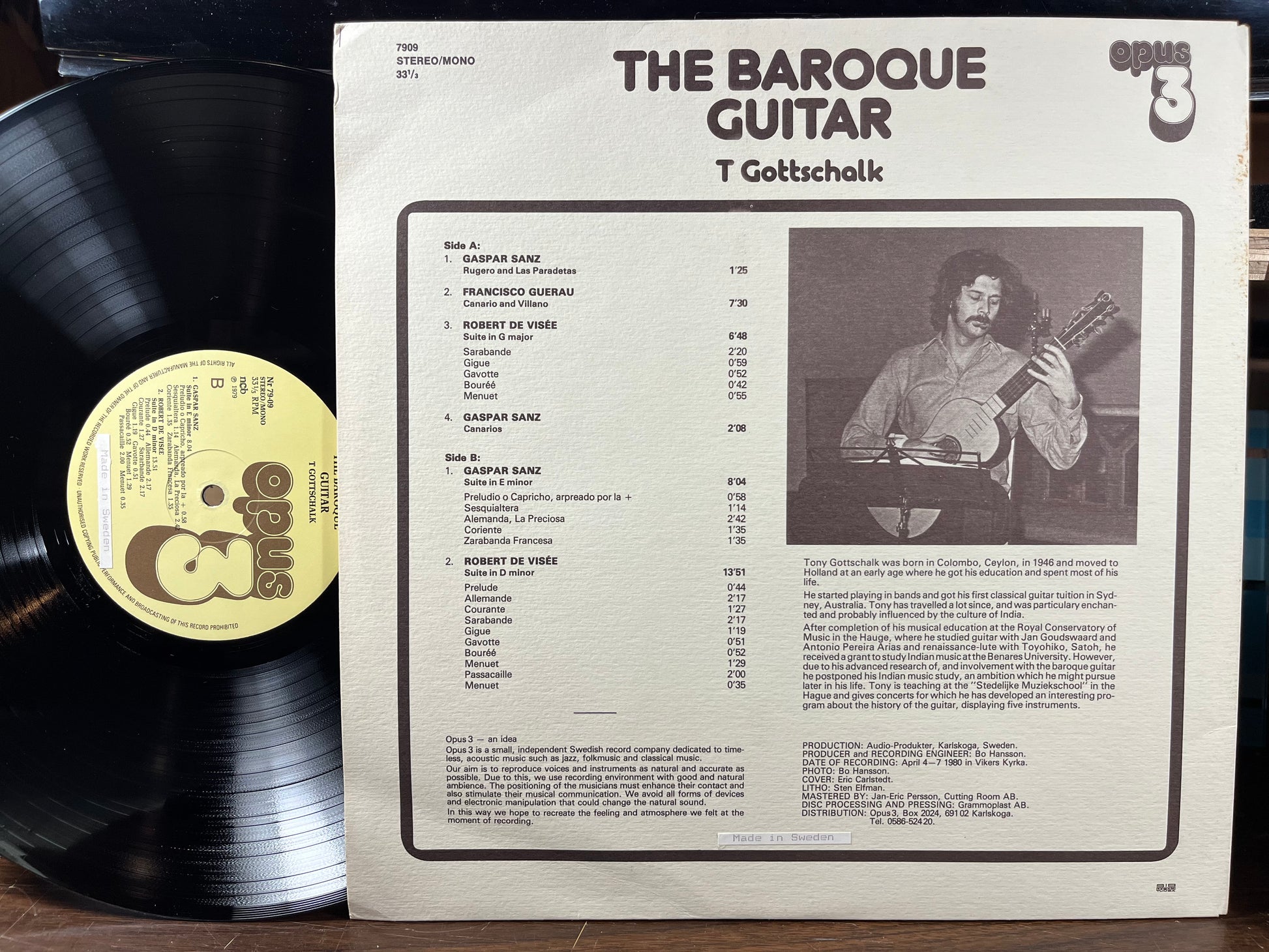 The Baroque Guitar (VINYL) | Near Mint (NM) Excellent+ (EX+) - CLASSICAL / USED *NEAR MINT*