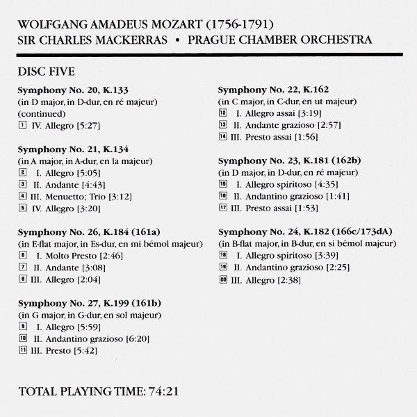 Wolfgang Amadeus Mozart - The Symphonies (10x CD Telarc ‎– CD 80729) | USED Near Mint (NM or M-) Near Mint (NM) - CLASSICAL / USED *NEAR MINT*