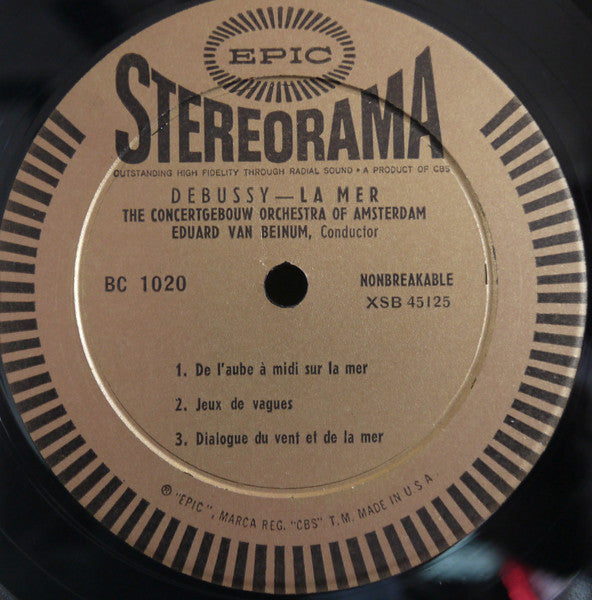 La Mer; Three Nocturnes (VINYL) | Near Mint (NM) Excellent+ (EX+) - CLASSICAL / USED *NEAR MINT*