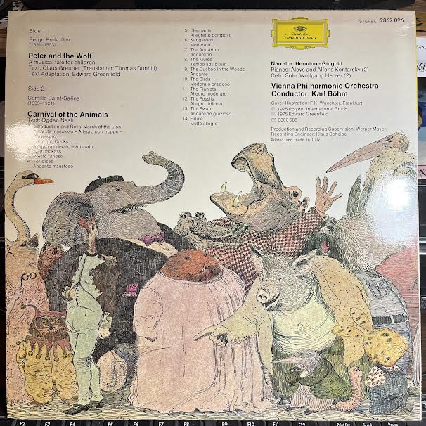 Prokofiev: Peter And The Wolf And Saint-Saëns: Carnival Of The Animals (VINYL) | Near Mint (NM or M-) Near Mint (NM or M-) - CLASSICAL / USED *NEAR MINT*