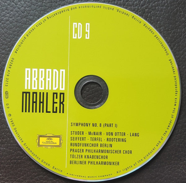 Gustav Mahler - Mahler - Abbado (CD BOXSET Deutsche Grammophon ‎– 00289 479 3204, Deutsche Grammophon ‎– 479 3204, Universal ‎– 479 3204) | NEW Near Mint (NM) Near Mint (NM) - CLASSICAL / USED *NEAR MINT*