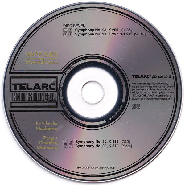 Wolfgang Amadeus Mozart - The Symphonies (10x CD Telarc ‎– CD 80729) | USED Near Mint (NM or M-) Near Mint (NM) - CLASSICAL / USED *NEAR MINT*