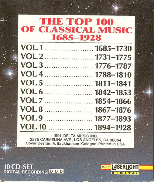 Various - The Top 100 Masterpieces Of Classical Music: 1685-1928 *10XCD BOX* | Near Mint (NM) Near Mint (NM) - CLASSICAL / USED *NEAR MINT*