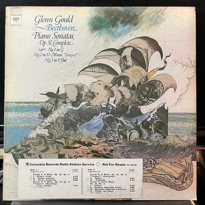 Beethoven* / Glenn Gould - Piano Sonatas, Op. 31, Complete: No. 1 In G / No. 2 In D Minor, "Tempest" / No. 3 In E-Flat (PROMO VINYL LP COLUMBIA MASTERWORKS M 32349 1973) | Near Mint (NM or M-) Near Mint- (NM-) - CLASSICAL / USED *NEAR MINT*