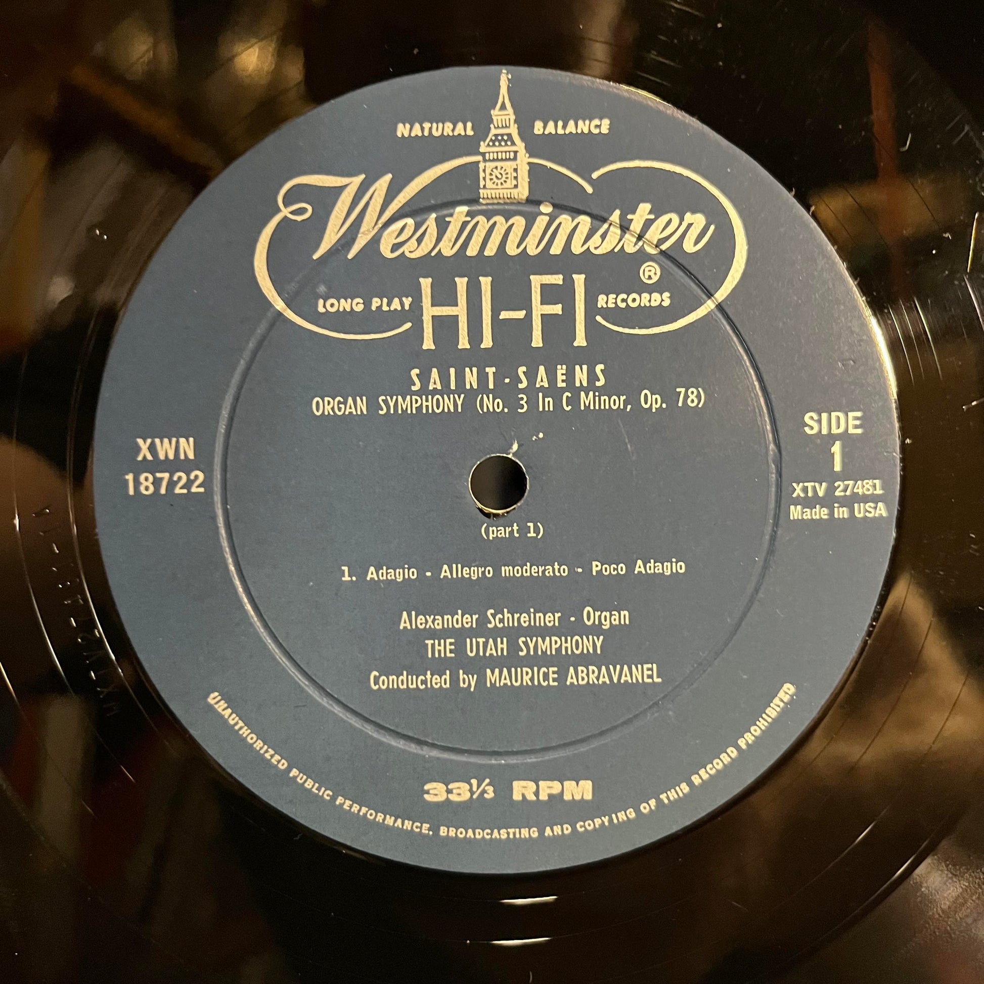 Camille Saint-Saëns - Organ Symphony No.3, C Minor, Op.78 | Near Mint (NM) Near Mint (NM) - CLASSICAL / USED *NEAR MINT*