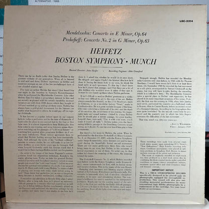 Concerto In E Minor / Concerto In G Minor (VINYL) | Near Mint (NM or M-) Excellent+ (EX+) - CLASSICAL / USED *NEAR MINT*
