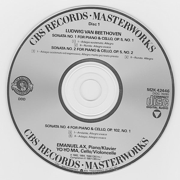 The Sonatas For Piano/Klavier & Cello (2xCD) | Near Mint (NM) Near Mint (NM) - CLASSICAL / USED *NEAR MINT*