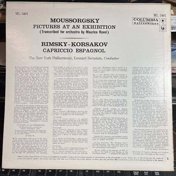 Pictures At An Exhibition · Capriccio Espagnol (VINYL) | Near Mint (NM or M-) Near Mint (NM or M-) - CLASSICAL / USED *NEAR MINT*