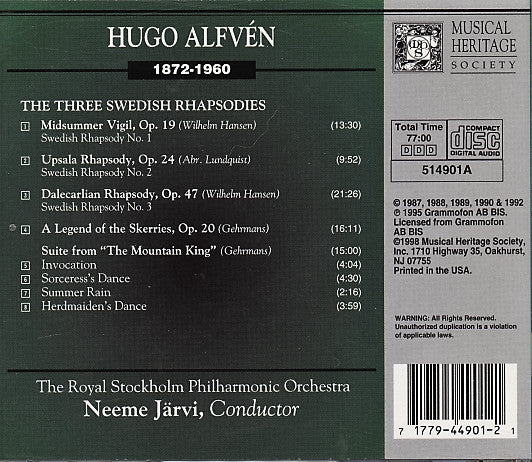 The Three Swedish Rhapsodies | Near Mint (NM or M-) Near Mint (NM or M-) - CLASSICAL / USED *NEAR MINT*