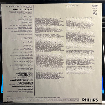Felix Mendelssohn-Bartholdy - Elias | Near Mint (NM) Near Mint (NM) - CLASSICAL / USED *NEAR MINT*