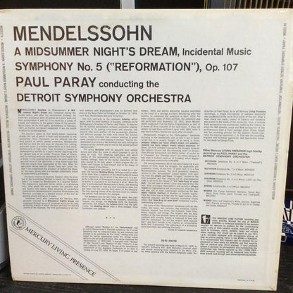A Midsummer Night's Dream, Incidental Music; Symphony No. 5 "Reformation" (VINYL) | Near Mint (NM or M-) Near Mint (NM or M-) - CLASSICAL / USED *NEAR MINT*