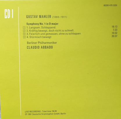Gustav Mahler - Mahler - Abbado (CD BOXSET Deutsche Grammophon ‎– 00289 479 3204, Deutsche Grammophon ‎– 479 3204, Universal ‎– 479 3204) | NEW Near Mint (NM) Near Mint (NM) - CLASSICAL / USED *NEAR MINT*