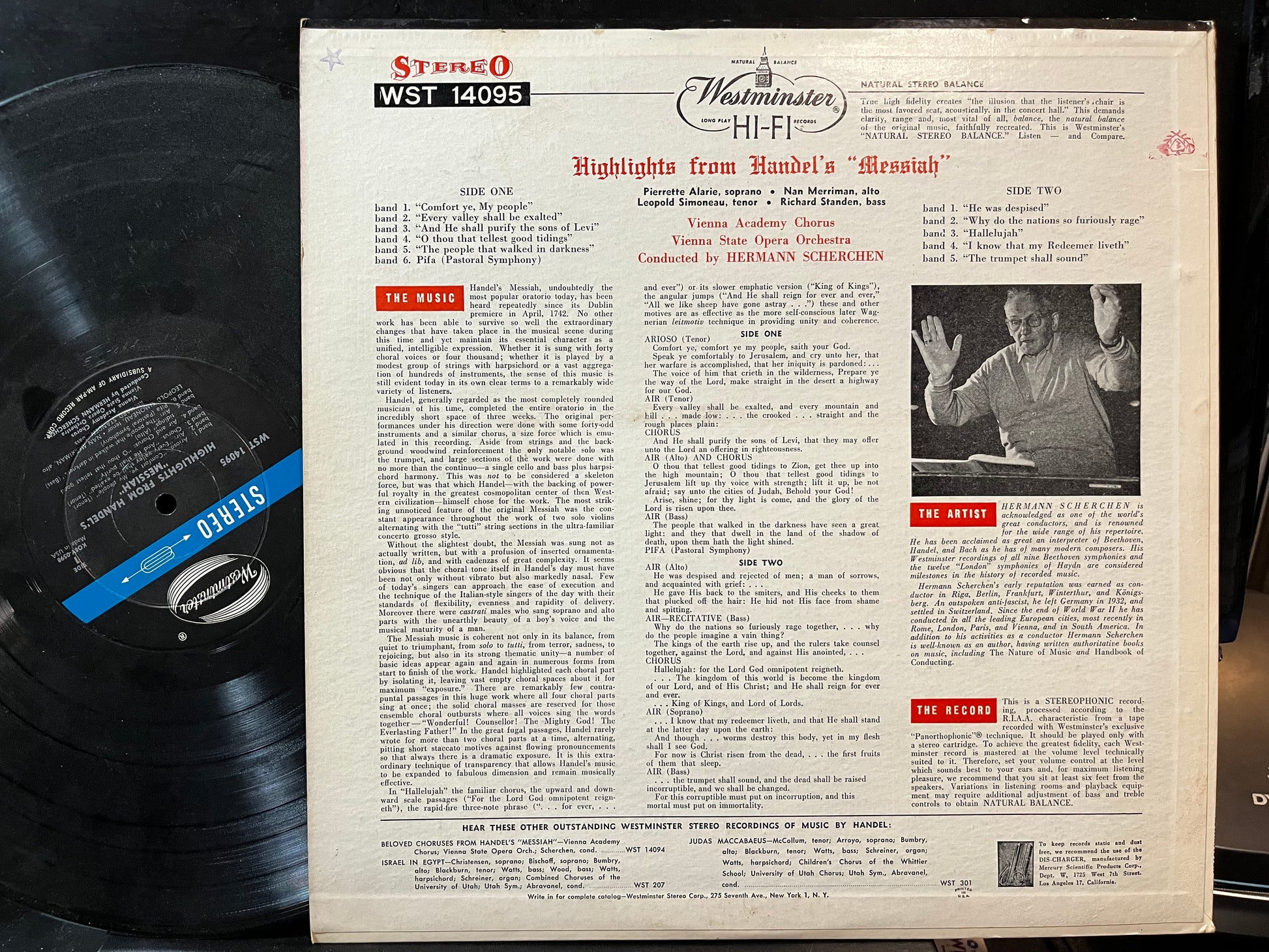 Hermann Scherchen - Beloved Choruses From Handel Messiah (VINYL) | Near Mint (NM) Near Mint (NM) - CLASSICAL / USED *NEAR MINT*