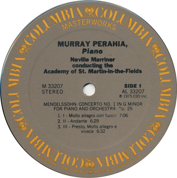 Murray Perahia - Piano Concertos (No. 1 In G Minor, Op. 25 / No. 2 In D Minor, Op. 40) | Near Mint (NM) Excellent (EX) - CLASSICAL / USED *NEAR MINT*