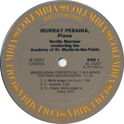 Murray Perahia - Piano Concertos (No. 1 In G Minor, Op. 25 / No. 2 In D Minor, Op. 40) | Near Mint (NM) Excellent (EX) - CLASSICAL / USED *NEAR MINT*