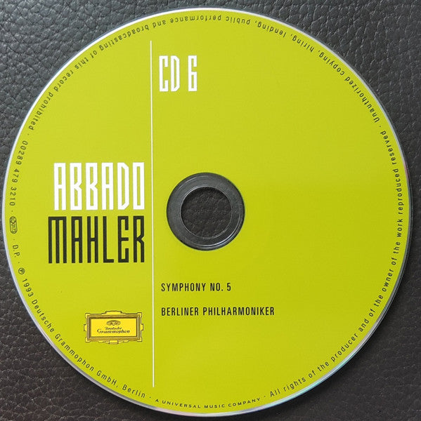 Gustav Mahler - Mahler - Abbado (CD BOXSET Deutsche Grammophon ‎– 00289 479 3204, Deutsche Grammophon ‎– 479 3204, Universal ‎– 479 3204) | NEW Near Mint (NM) Near Mint (NM) - CLASSICAL / USED *NEAR MINT*