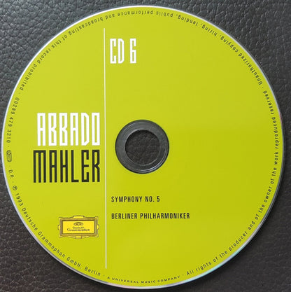 Gustav Mahler - Mahler - Abbado (CD BOXSET Deutsche Grammophon ‎– 00289 479 3204, Deutsche Grammophon ‎– 479 3204, Universal ‎– 479 3204) | NEW Near Mint (NM) Near Mint (NM) - CLASSICAL / USED *NEAR MINT*