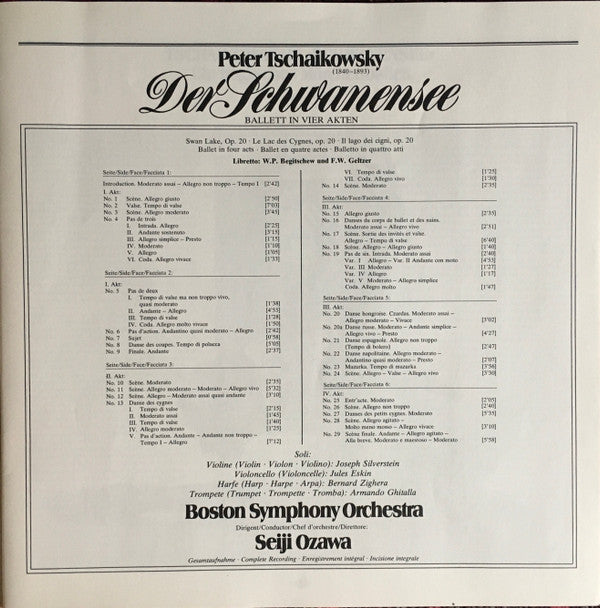 Pyotr Ilyich Tchaikovsky - Der Schwanensee = Swan Lake = Le Lac Des Cygnes = Il Lago Dei Cigni *BOX / GERMANY* | Near Mint (NM) Excellent (EX) - CLASSICAL / USED *NEAR MINT*