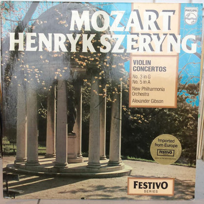 Violin Concertos No. 3 in G No. 5 in A (VINYL) | Near Mint (NM or M-) Near Mint (NM or M-) - CLASSICAL / USED *NEAR MINT*