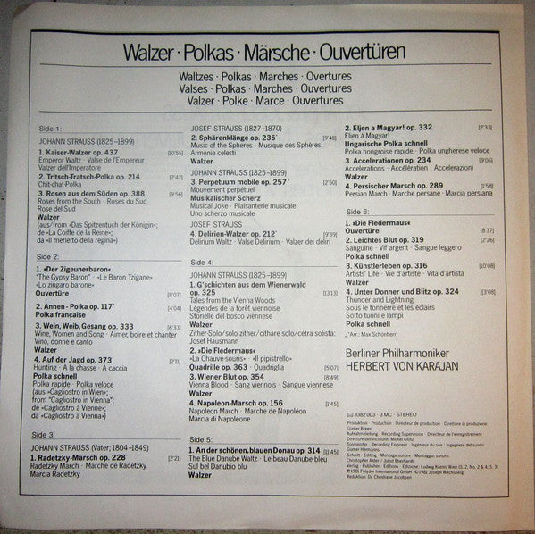 Berliner Philharmoniker - Johann & Josef Strauss Walzer•Polkas•Märsche•Ouvertüren *BOX* | Near Mint (NM) Excellent (EX) - CLASSICAL / USED *NEAR MINT*