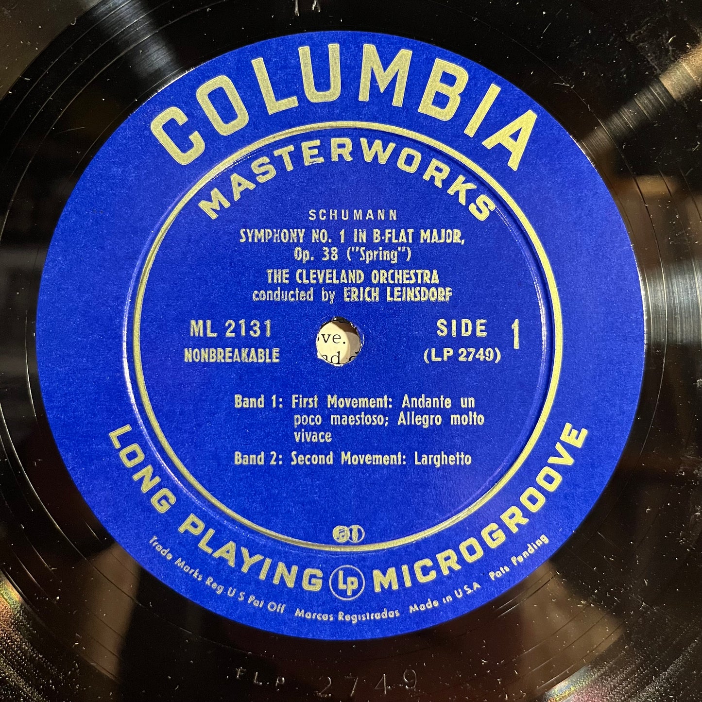 Symphony No. 1 In B-Flat Major, Op. 38 ("Spring") 10" | Near Mint (NM) Excellent (EX)