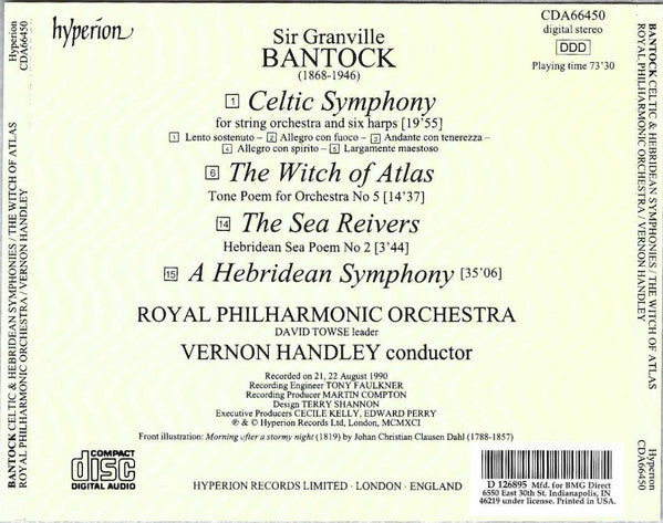 Hebridean Symphony / Celtic Symphony / The Witch Of Atlas / The Sea Reivers | Near Mint (NM) Near Mint (NM or M-) - CLASSICAL / USED *NEAR MINT*