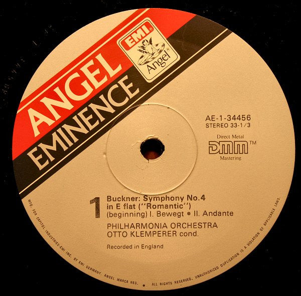 Anton Bruckner - Symphony No. 4 In E Flat ("Romantic") | Near Mint (NM) Near Mint (NM) - CLASSICAL / USED *NEAR MINT*