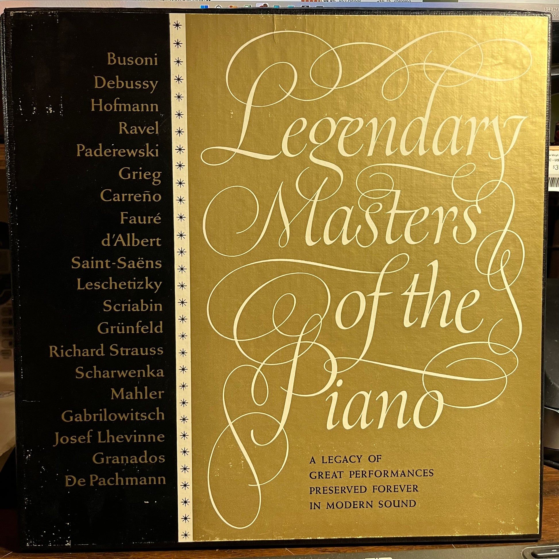 Legendary Masters Of The Piano (3xVINYL BOX) | Near Mint (NM) Excellent (EX) - CLASSICAL / USED *NEAR MINT*