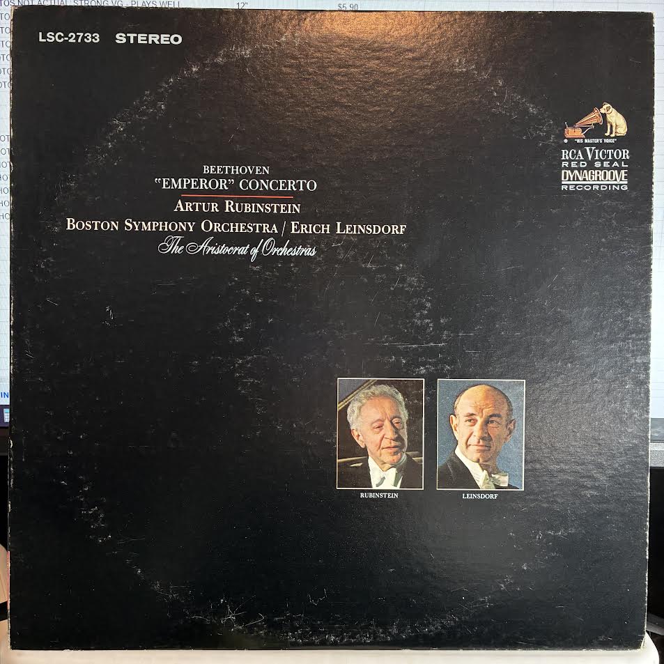 "Emperor" Concerto (VINYL) | Near Mint (NM or M-) Excellent+ (EX+) - CLASSICAL / USED *NEAR MINT*