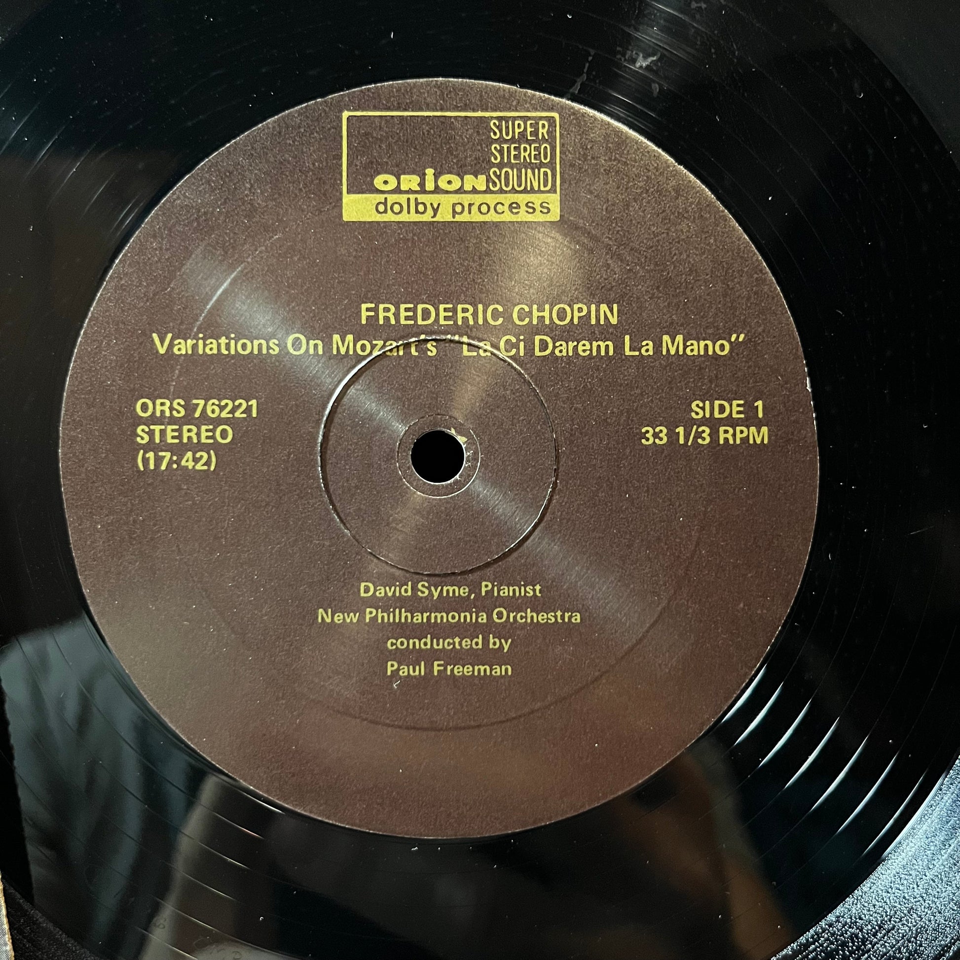 New Philharmonia Orchestra - Variations On “La Ci Darem la Mano” / Concerto No. 1 / Elegy (VINYL LP ORION ORS 76221 1976) | Near Mint (NM or M-) Excellent (EX) - CLASSICAL / USED *NEAR MINT*