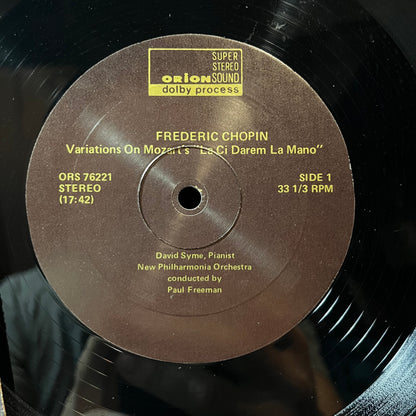 New Philharmonia Orchestra - Variations On “La Ci Darem la Mano” / Concerto No. 1 / Elegy (VINYL LP ORION ORS 76221 1976) | Near Mint (NM or M-) Excellent (EX) - CLASSICAL / USED *NEAR MINT*